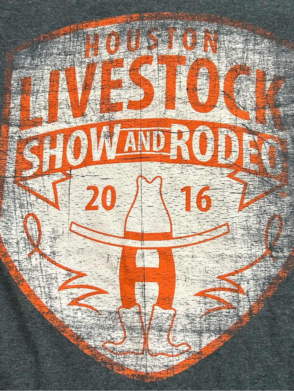 Houston Livestock Show & Rodeo 2016 Distressed Graphic T-Shirt NWOT